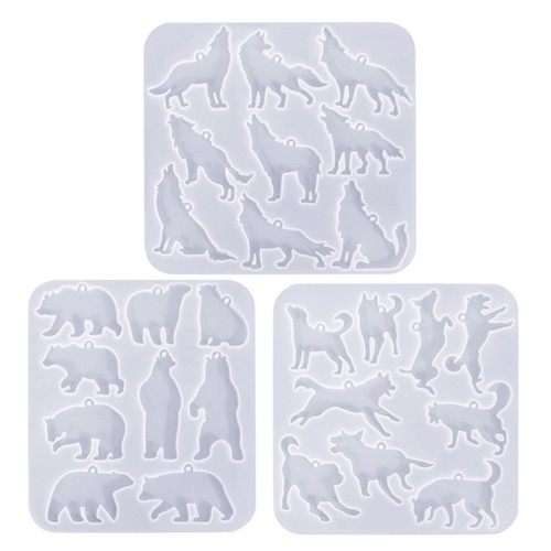 Stylish earrings silicone mold - silicone,