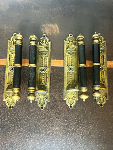 Two pairs brass - two, of