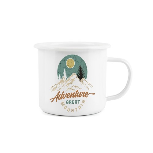 Adventure mountain enamel mug - mountain,