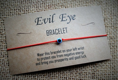 Red string wish bracelet - string,