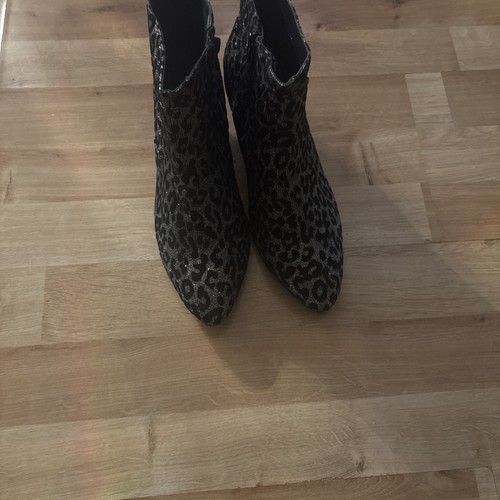 Sparkly leopard print ankle - sparkly,