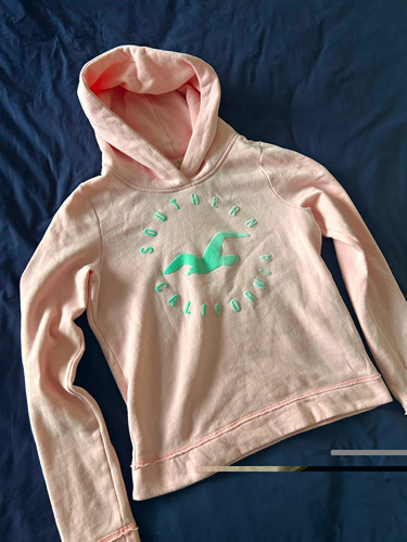 Hollister pink pullover hoodie - hollister,