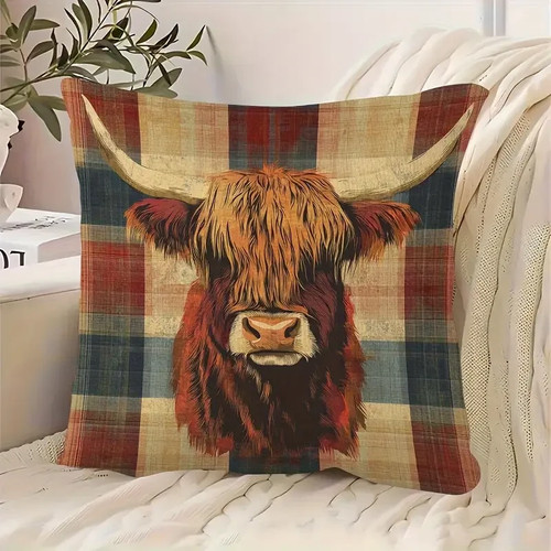 Highland cow cushion - cushion, cover