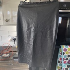 Morgan De Toi Leather Look Stretchy PVC Pencil Skirt - Size 10 t-1