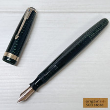 Parker Vacumatic 9 Fountain Pen 1930s 14K A Nib Vintage Super Rare with Box