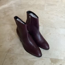 Brand New Without Box Ladies TU Burgundy Ankle Boots UK Size 5 RRP - £45
