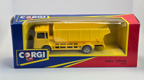 Corgi man tipper truck - man,