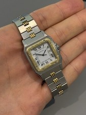 Cartier Santos Carrée 2961 Steel And  18ct Gold with Godron bracelet