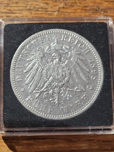 1898 german silver mark coin - german,