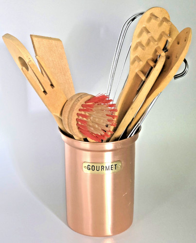Old dutch solid copper caddy - dutch,