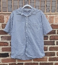 ROHAN Check Worldview Shirt L Black/Grey/White Check Regular Fit