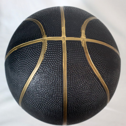 Black gold basketball - black,