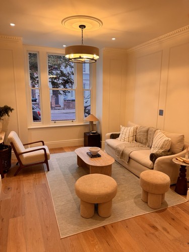 Cream seater sofa - 3,