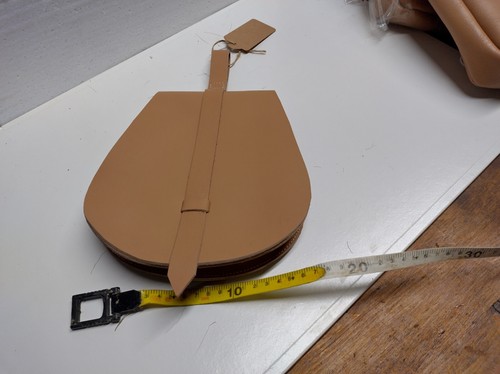 Leather medieval bag pouch - leather,