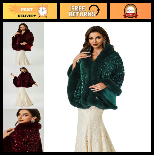 Elegant women faux fur wrap - elegant, women's