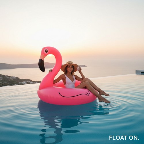 Inflatable flamingo pool - flamingo, float