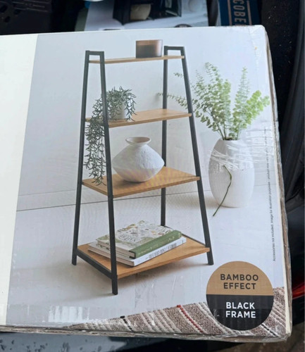 Tier ladder shelf bamboo - ladder,