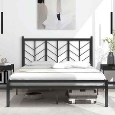 King Size Heavy-Duty Metal Frame Modern Bed Frame w/Under-bed Storage