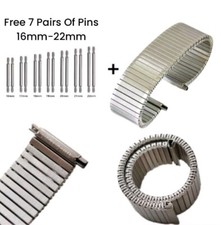 Expanding Watch Strap Stainless Steel 304L Adjustable XL Bracelet 16-22mm