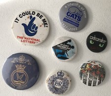 9 Assorted Vintage 1980s 1990s Collectable Lottery Badges Widow Maker Limahl