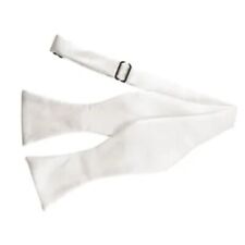 WHITE SILK SELF TIE BOWTIE be James Bond for a night, Quality item UK UK UK