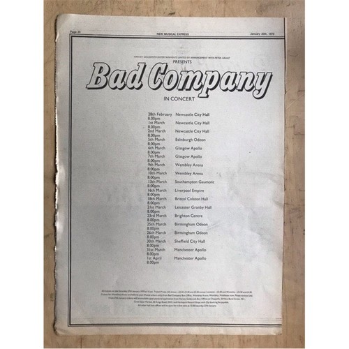 Bad company 1979 tour poster - bad,
