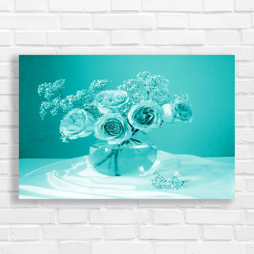Pastel floral bliss teal - bliss,