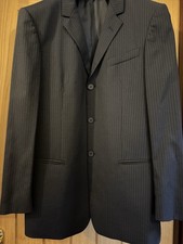 Emporio Armani Men's Pinstripe Designer Suit EU Size 50, UK 40, Ex Cond
