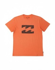 BILLABONG Mens Core Fit Graphic T-Shirt Top Medium Orange Cotton BI09