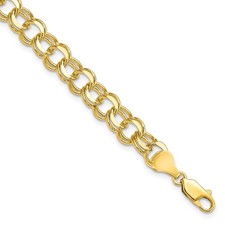 10k Solid Double Link Charm