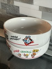 Vintage 1987 Kellogg’s Frosties & Rice Krispies Cereal Bowls Promotional Bowls