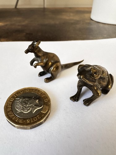 Vintage brass frog and - vintage,