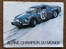 Renault Alpine 1600 SX ORIGINAL Brochure Parts  Manual 310 Racing