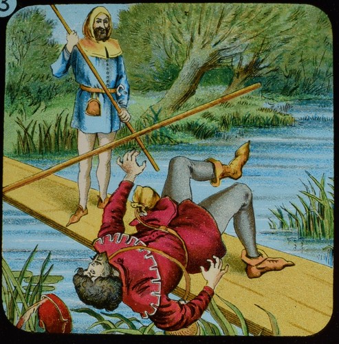 Magic lantern slide - magic, hood