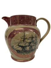 Sunderland pink lustre Jug