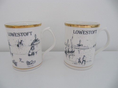 Vintage norfolk china mugs - norfolk,