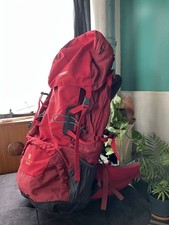 Vango Contour 60+10 L Rucksack Backpack Hiking Red With Rain Cover