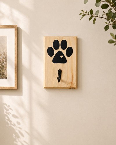 Dog lead hook - dog, plaque