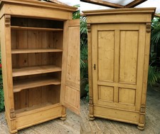 ? Big!!! Old Antique Victorian Shelved Pine Cupboard-Linen/Larder/Food/Wardrobe