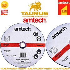AMTECH 230mm 9" Metal Large Cutting Disc Aluminium MPA Angle Grinder UK FREE P&P