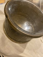 Vintage Brass Bevelled Glass Clock Round Case Ships Bulk Head 