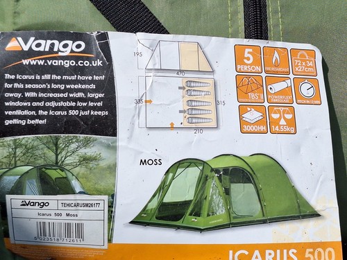 Vango icarus 500 man tent - vango,