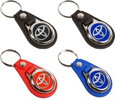 TOYOTA, Leather Look Key Ring, Key Fob, CHOOSE COLOUR