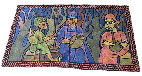 African batik folk art hand - batik,