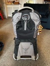 Osprey Poco Plus Child Carrier with Sunshade and Raincover Grey
