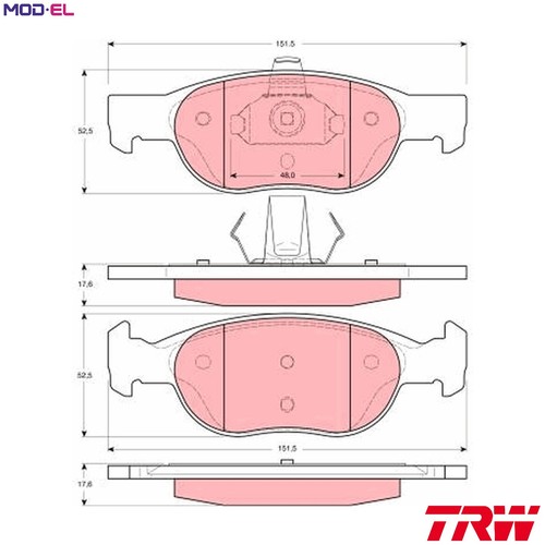 Brake pad set disc - brake,