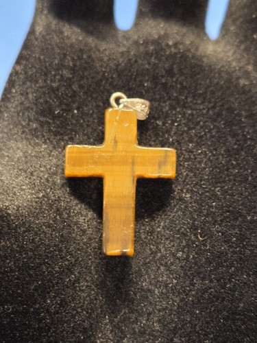 Tiger eye cross pendent with - tiger's,