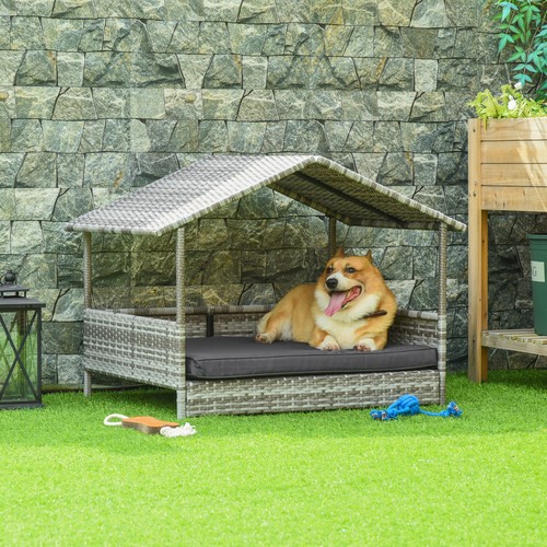 Wicker dog house - dog, house,