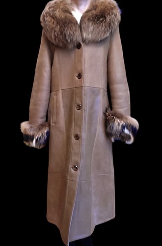 Sheepskin beige brown - sheepskin,
