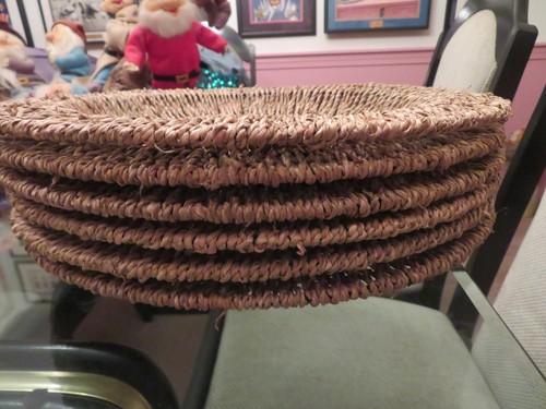 Wicker rattan woven chargers - woven,